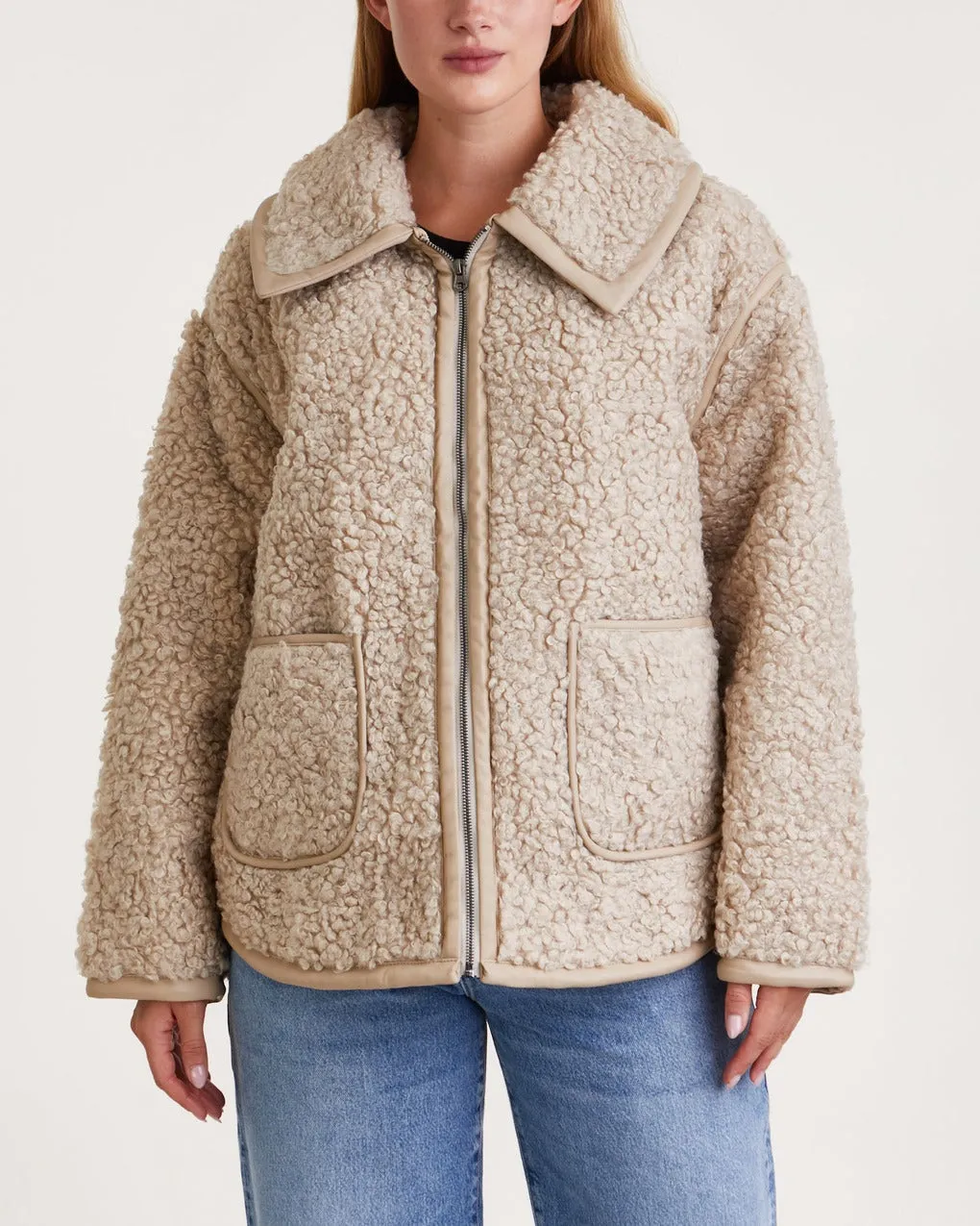 Malina   Jacket Miriam Faux fur Cream 